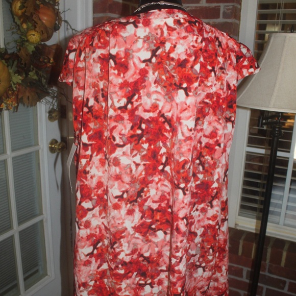 Liz Lange Maternity Tunic size XXL pink black sage floral modified Vneck NEW… - Picture 5 of 6